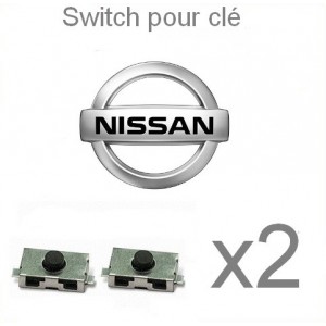 2 Switch (poussoir bouton) pour clé NISSAN