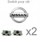 2 Switch (poussoir bouton) pour clé NISSAN